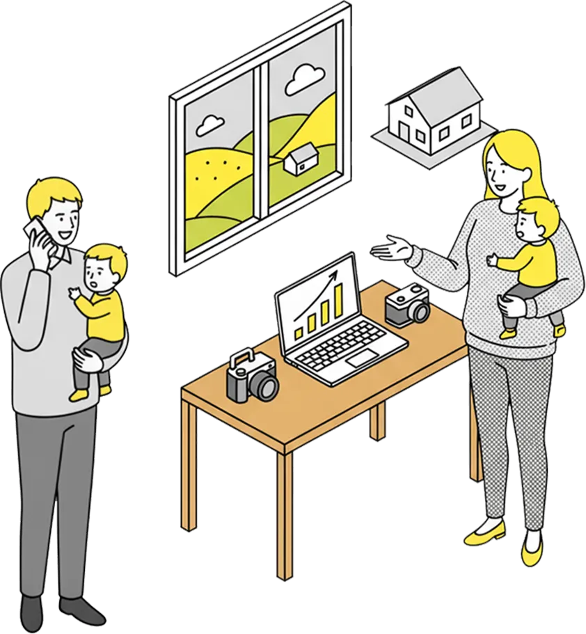 地方在住・子育て中の方の画像